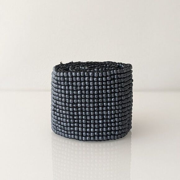Gun Metal Grey Beaded Stretchy Belt - Picture 5 of 5